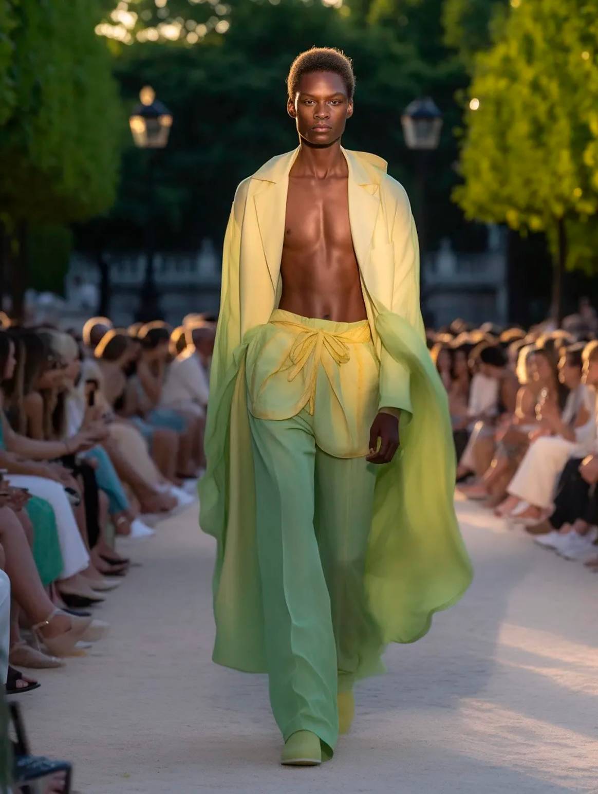 Photo Credits: Colección “Jardins des Tuileries”, de Matilde Mariano. IA Fashion Week, página oficial.