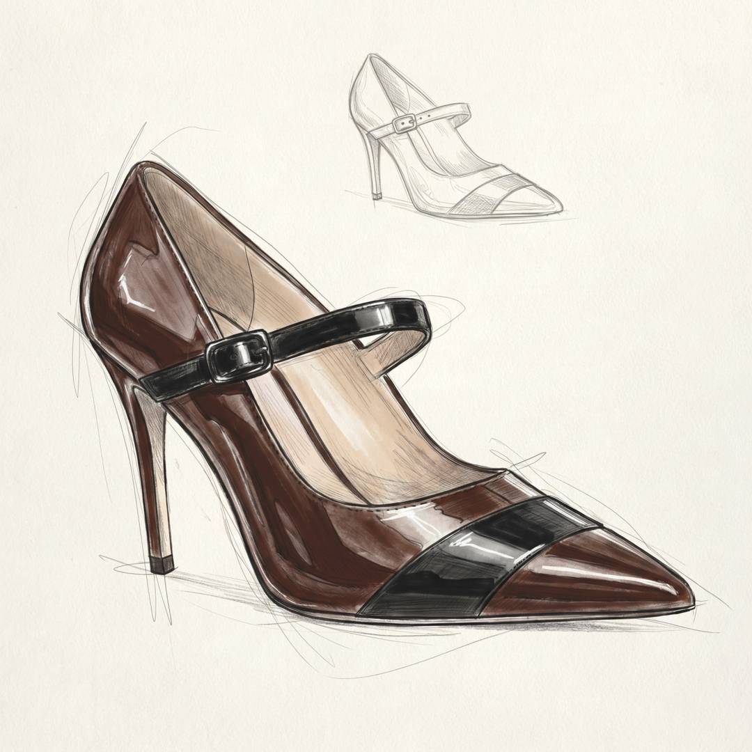 Sketches for the Bruno Magli x Cynthia Rowley collaboration