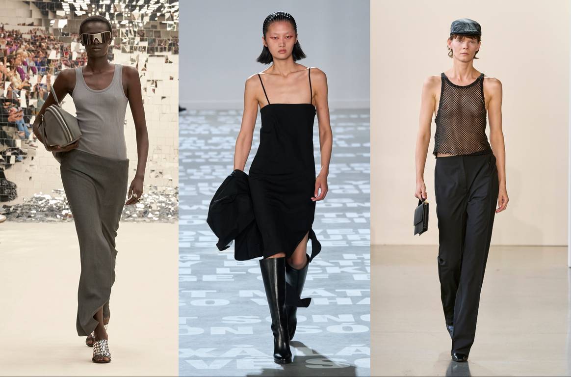 (v.l.n.r.) )90s-Träume bei Acne Studios, Helmut Lang und Bevza