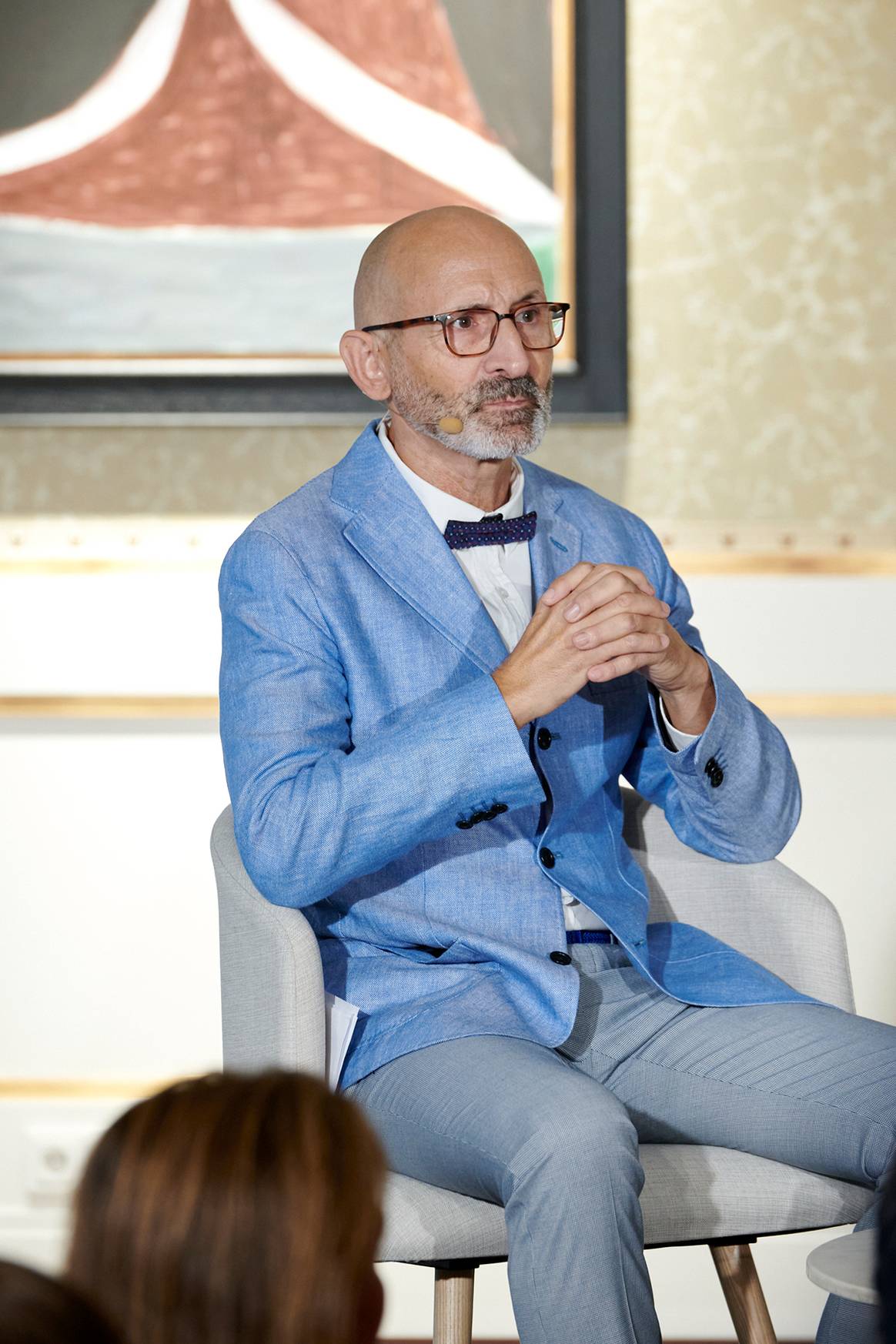 El diseñador Modesto Lomba, presidente de Acme, durante la presentación oficial de la nueva edición de la Semana de la Moda de Madrid.