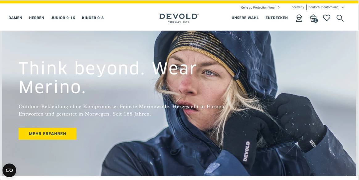 Devold of Norway | Screenshot via Geschwisterzack PR
