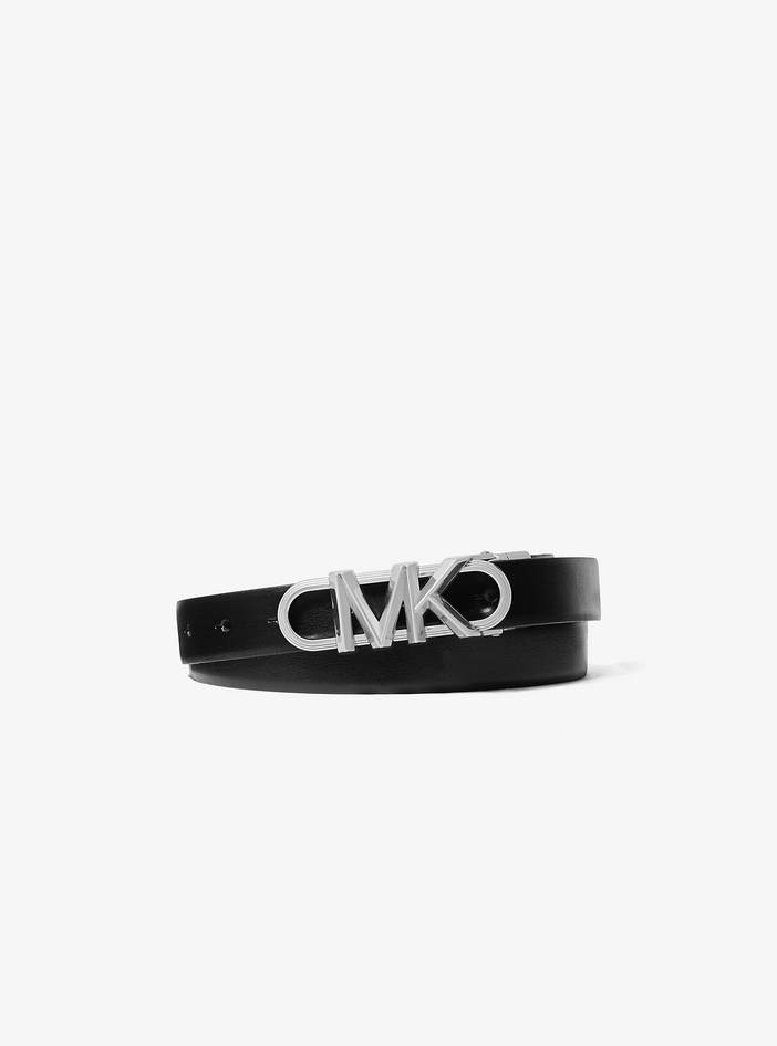 MK Reversible Empire Signature Logo and Metallic Snake Embossed Belt | Michael Kors