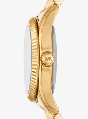 MK Petite Lexington Pavé Gold-Tone Watch | Michael Kors