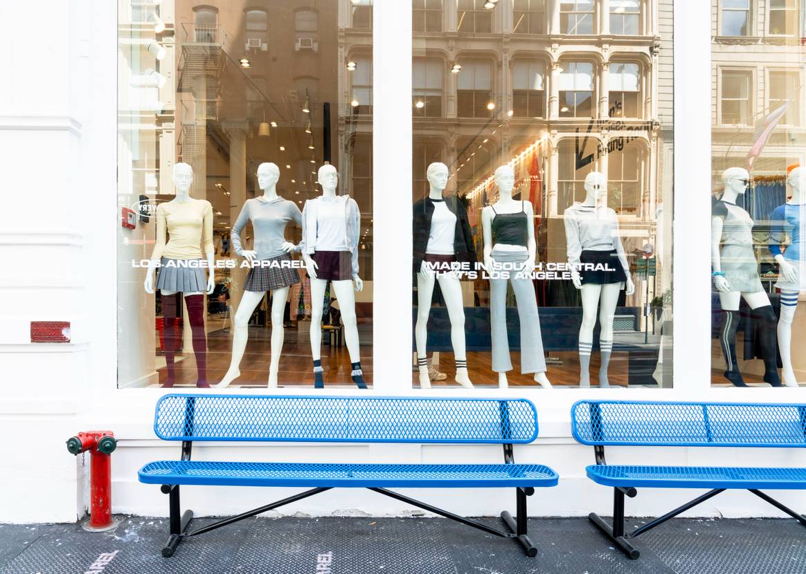 Exterior of Los Angeles Apparel debut NYC flagship store
