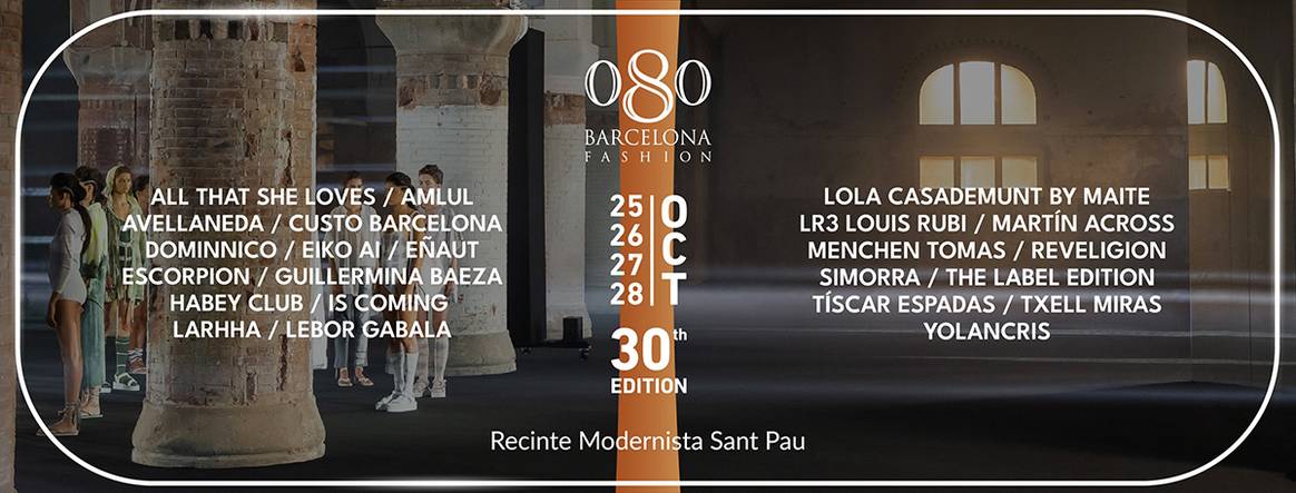 Photo Credits: Cartel de las firmas participantes de la próxima edición de 080 Barcelona Fashion.