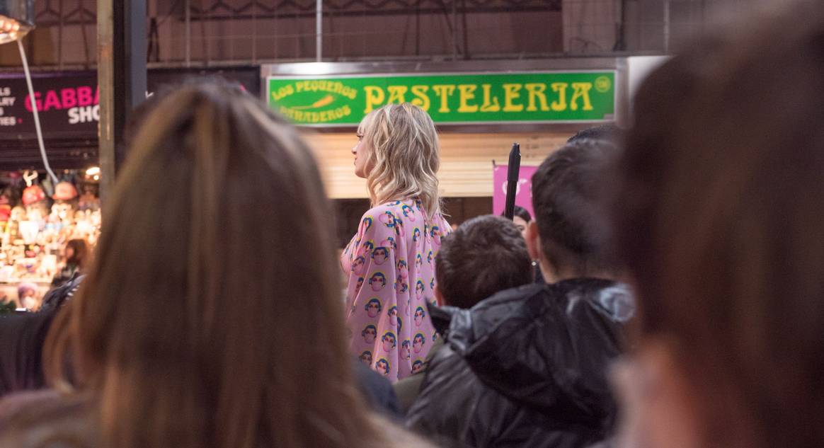 Créditos: Lucía García en desfile de Eduardo Navarrete celebrado en el Mercado de la Cebada. Imágenes cedidas por la marca.