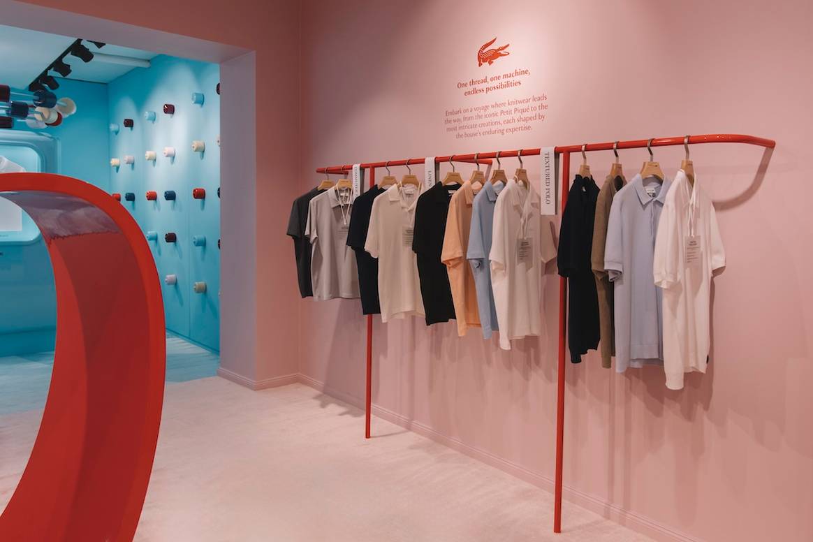 The “Polo Factory” installation in Lacoste’s Berlin concept store Image: Tonya Matyu