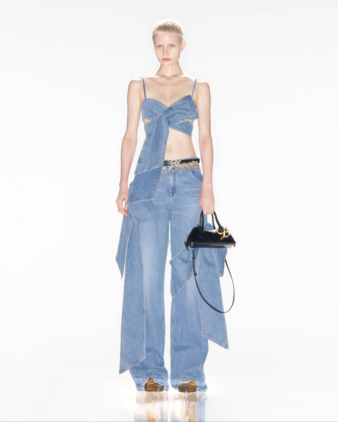 Blumarine Resort 24 denim ensemble