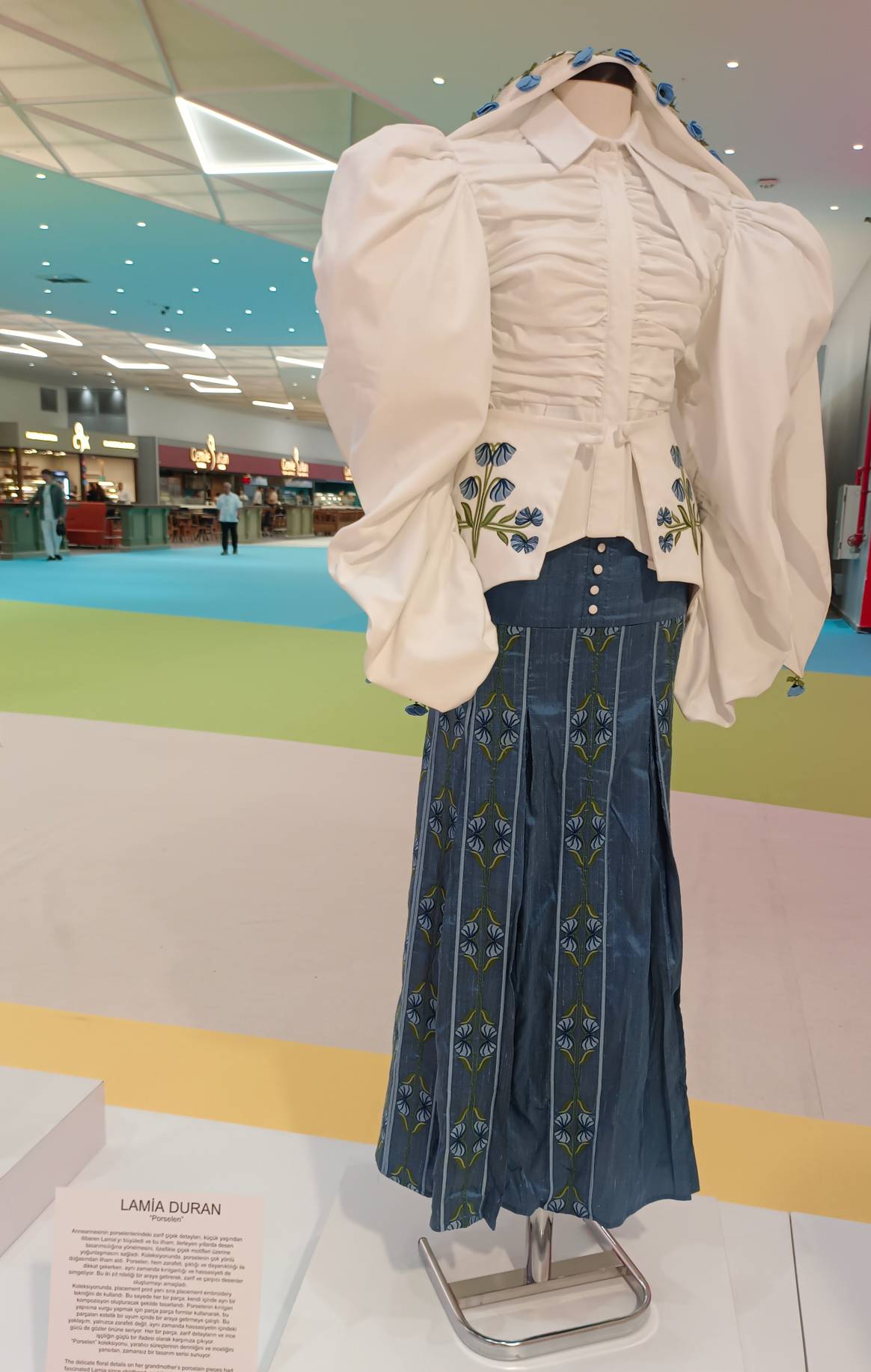 A look from Lamia Duran’s “Porcelain” collection.