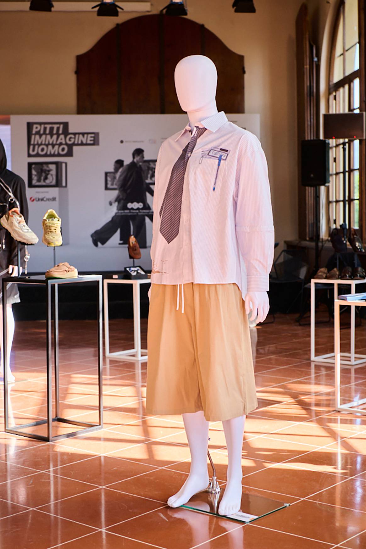 Instalación de marcas españolas durante el evento “Spain Fashion Breakfast” organizado por el ICEX en Pitti Uomo el 18 de junio de 2025.