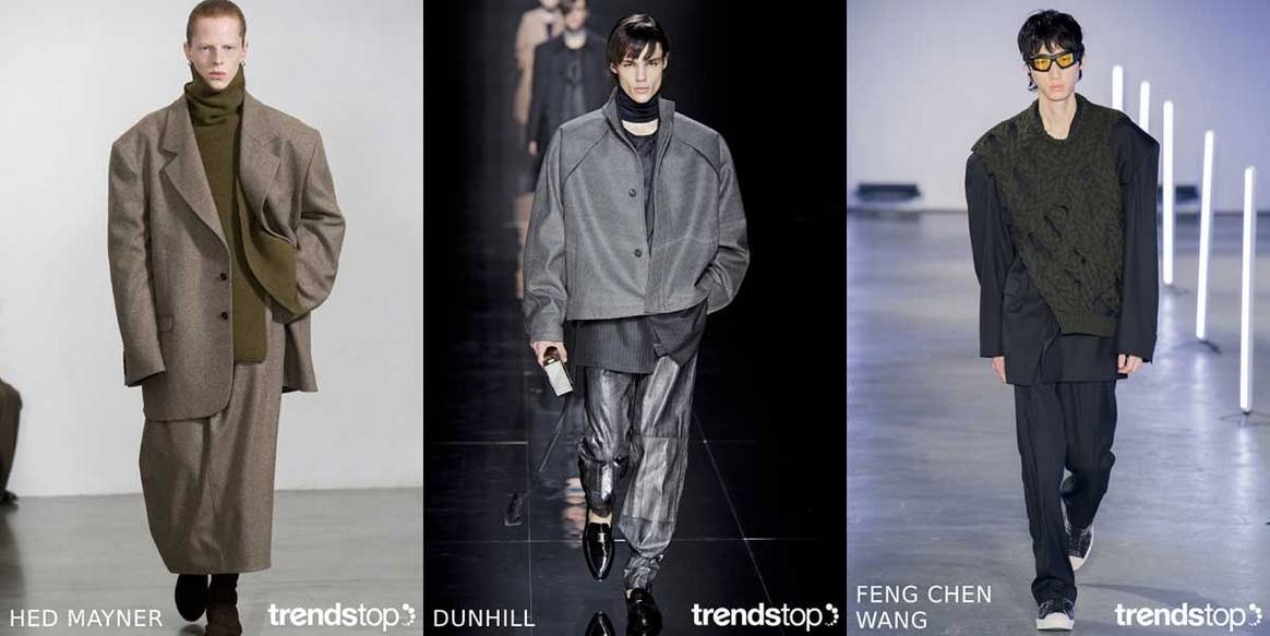 Imágenes cortesía de Trendstop, de izquierda a derecha: Hed
Mayner, Dunhill, Feng Chen Wang, todas de la temporada Otoño/Invierno
2019-20