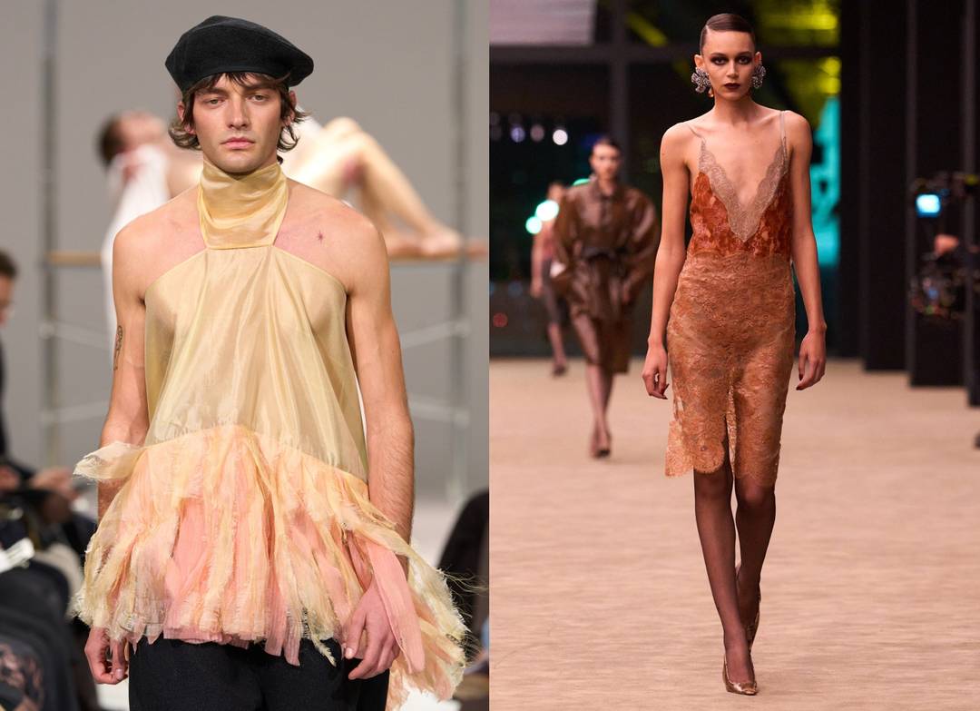 Lidewij Edelkoort’s ‘Taste of Origins’ SS27 trend in pictures: dark pastels like Old Rose, alongside soft neutral hues inspired by Colombian and Mexican ingredients—yellows, oranges, and purples that mix freely and harmoniously