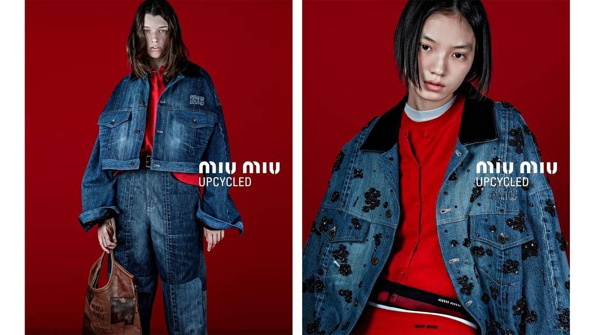 Miu Miu's Upcycled denim campaign for Lunar New Year.