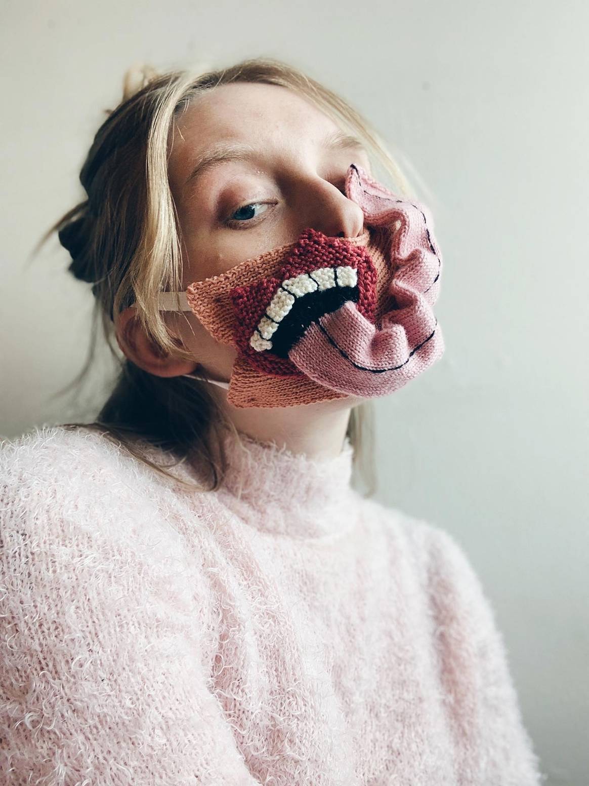 Icelandic designer makes 'scary' masks to encourage distancing