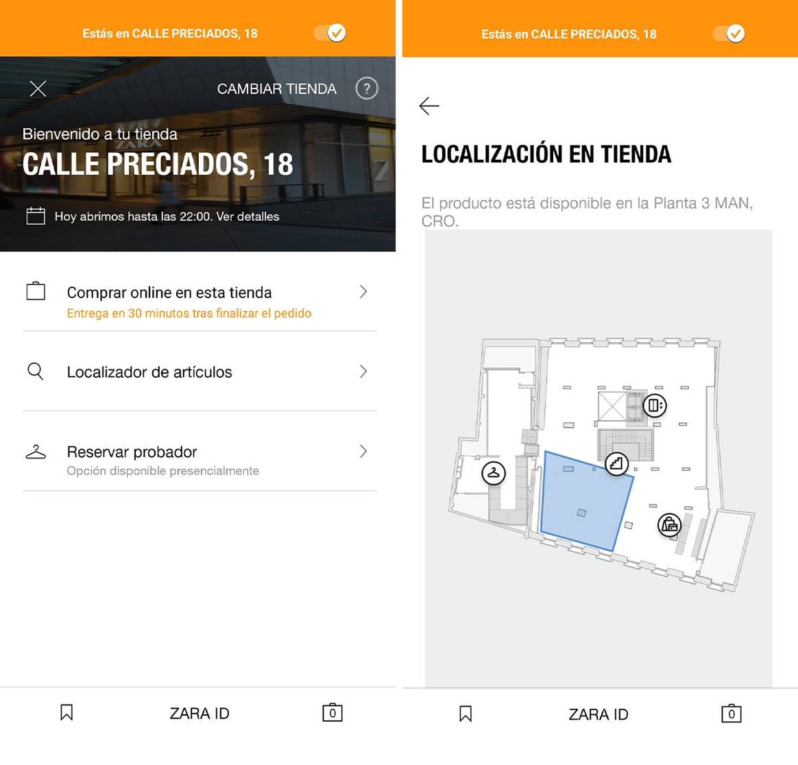 Así funciona el nuevo “Modo tienda” de Zara: desde reservar probadores a localizar prendas
