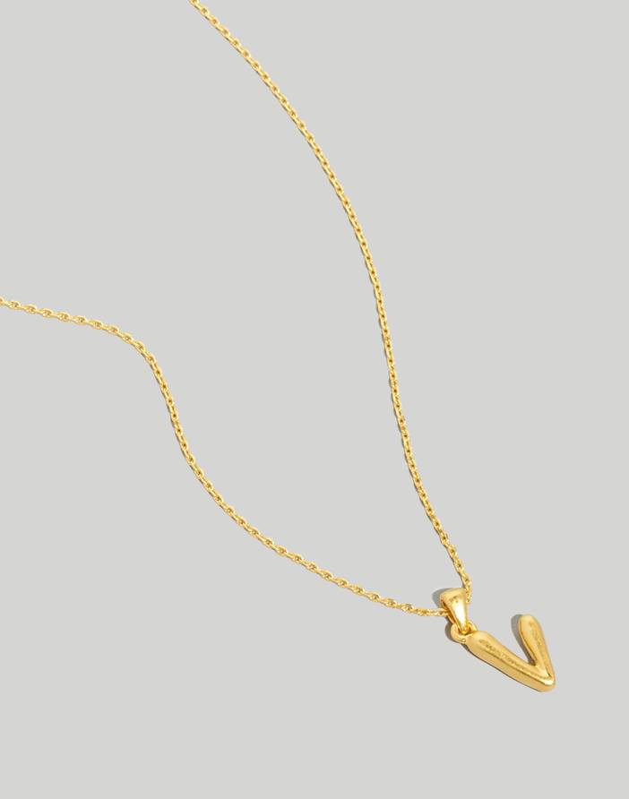 Puffy Letter Pendant Necklace | Madewell