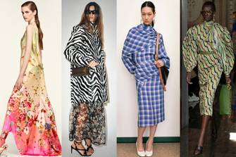 Resort SS26 prints & patterns: 3-D florals, plaids and stripes