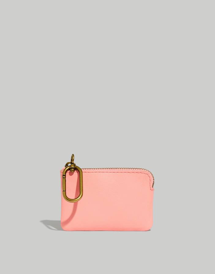 The Leather Carabiner Mini Pouch | Madewell