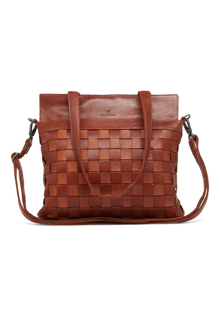 Shopper aus Echtleder mit Flecht-Muster | Mustang