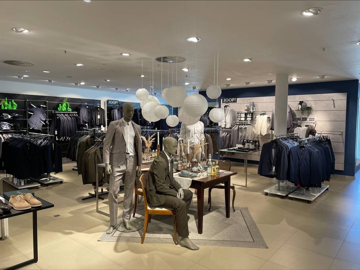 Menswear department at Stackmann. Image:
Stackmann