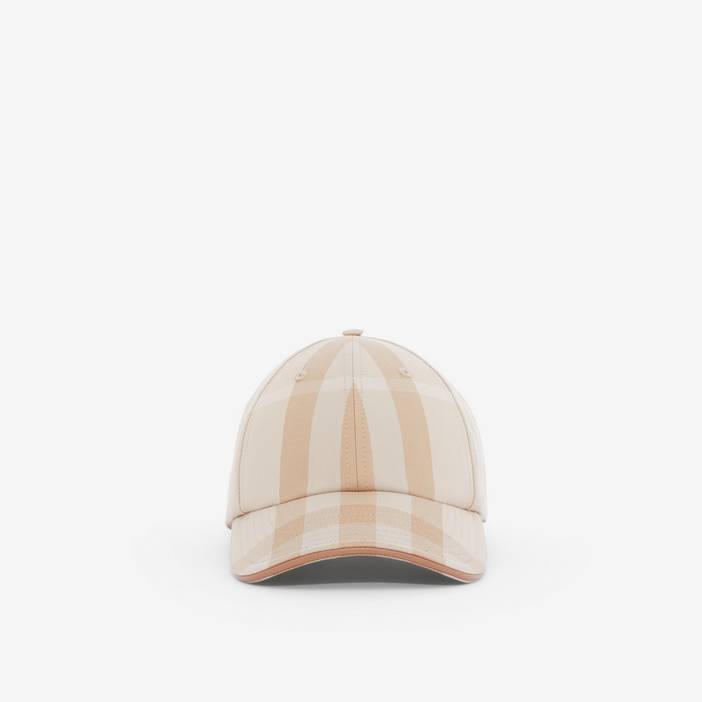 Logo Detail Exaggerated Check Cotton Baseball Cap | Burberry