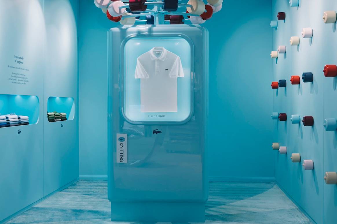 The “Polo Factory” installation in Lacoste’s Berlin concept store Image: Tonya Matyu