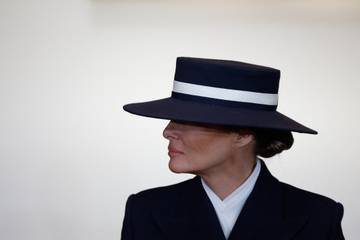 Melania Trump enigmatic down to her hat