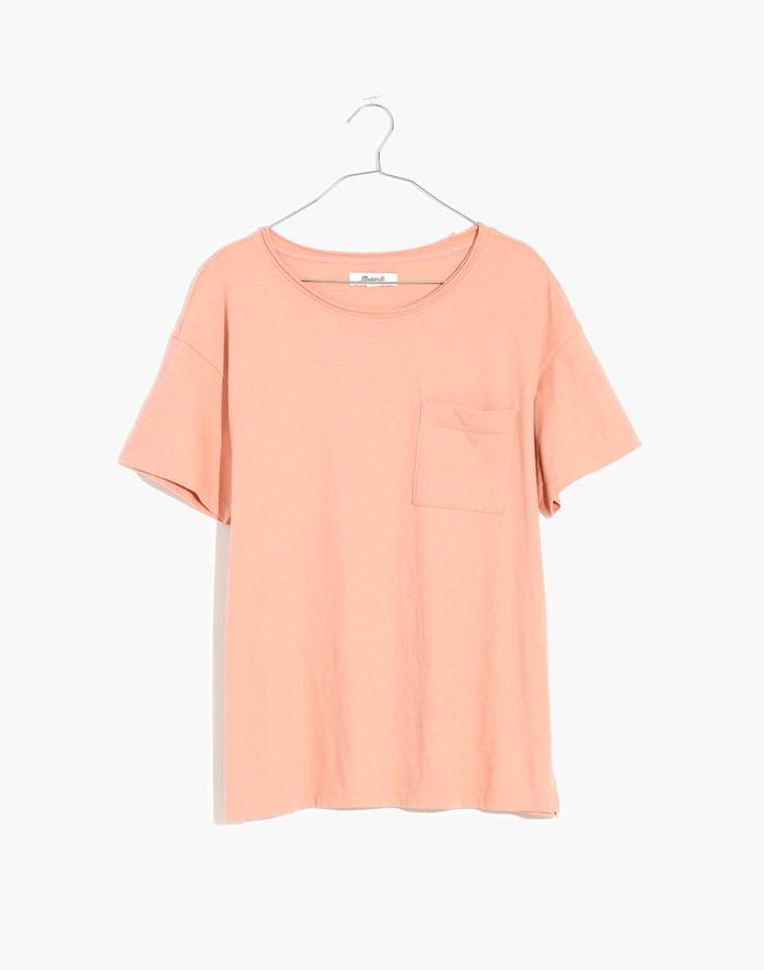 Plus Softfade Cotton Oversized Pocket Tee | Madewell