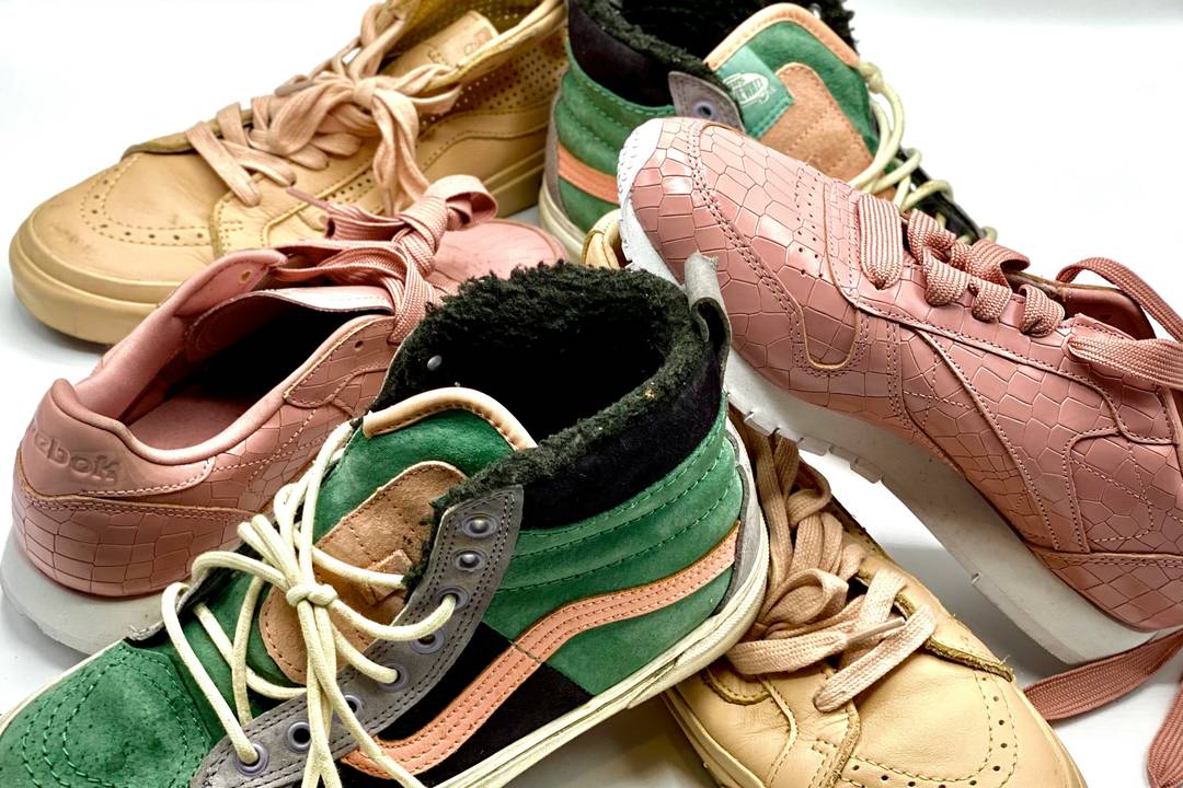 Stack of shoes, image for illustration.