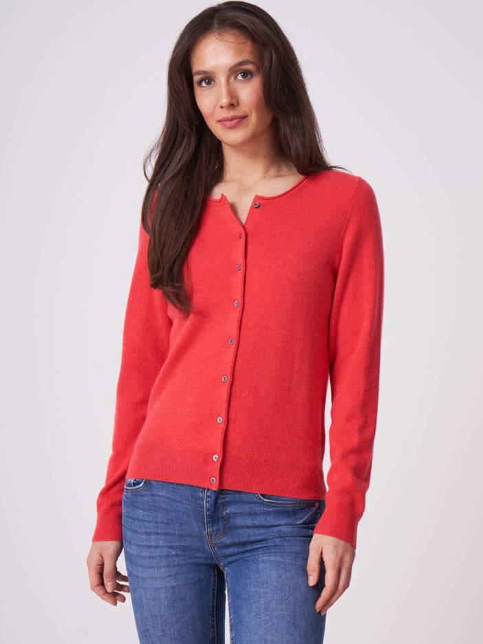 Basic fijngebreid vest met ronde hals van biologisch cashmere | Repeat Cashmere