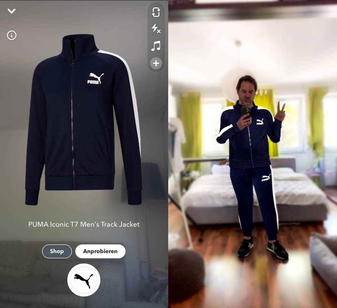 Foto: Screenshot – Puma-Account auf Snapchat & Christian Schmidt