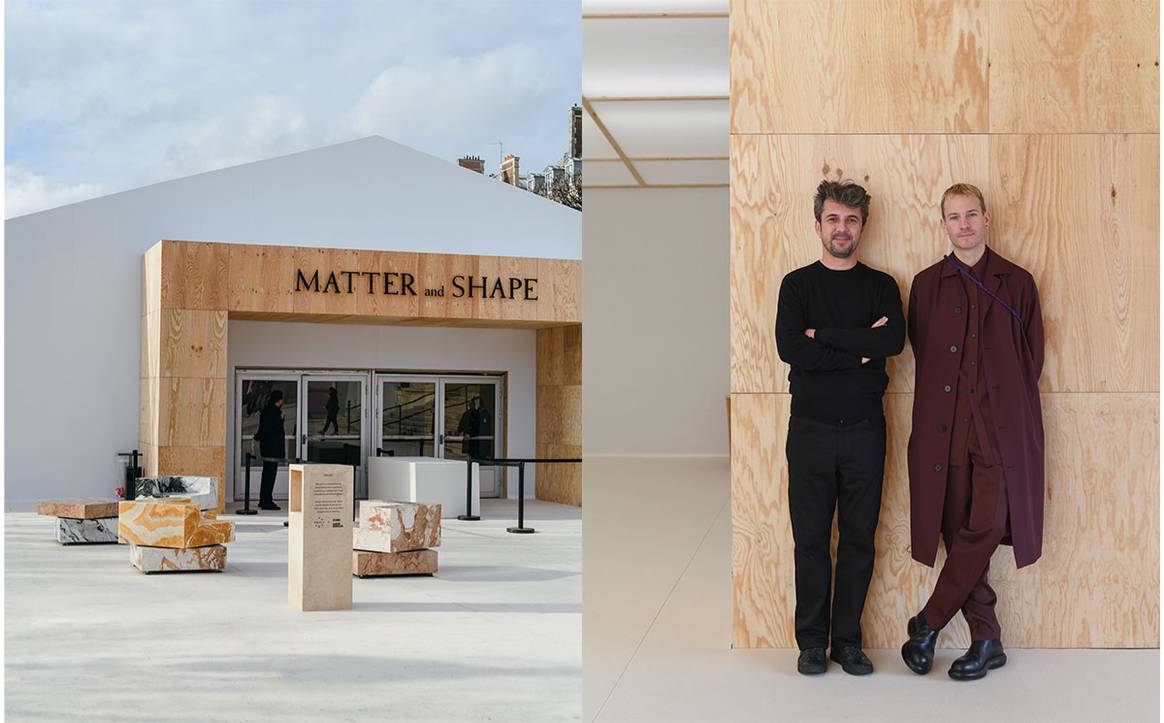 Matthieu Pinet directeur du salon Matter and Shape, et Dan Thawley , directeur artistique