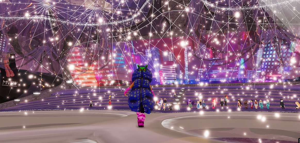 Dolce & Gabbana runway show during Metaverse Fashion Week
2022. Image: Decentraland, MVFW