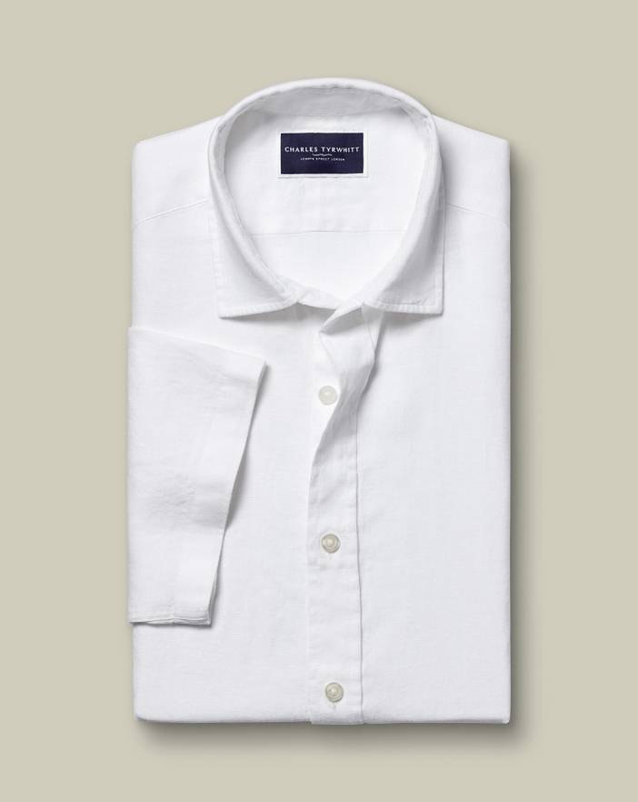 Men's Charles Tyrwhitt Pure Short Sleeve Casual Shirt | Charles Tyrwhitt