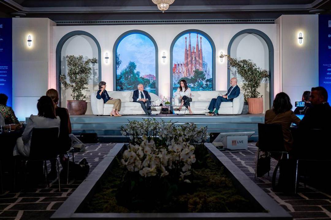 Una de las sesiones del Business of Luxury Summit del The Financial Times de 2025, celebrado en el Hotel Arts de Barcelona del 18 al 20 de mayo de 2025.