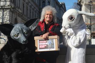 Manifestation anti-fourrure devant le Parlement britannique