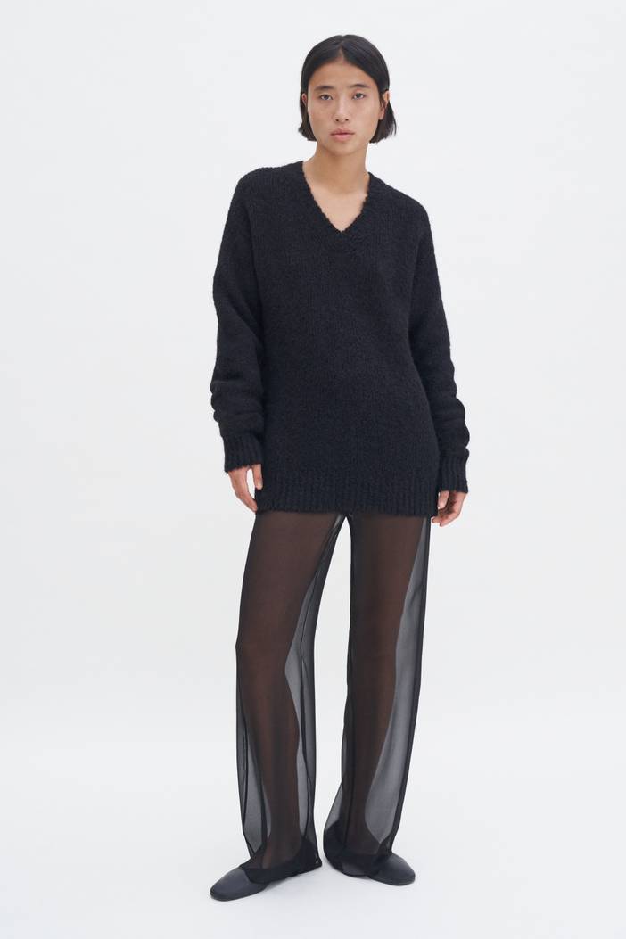 Sheer Silk Zip Trousers | Filippa K