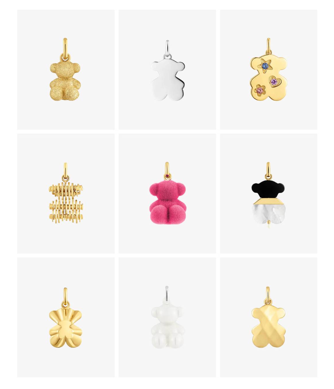 Diseños de la colección conmemorativa por el 40º aniversario de la creación del oso de Tous.