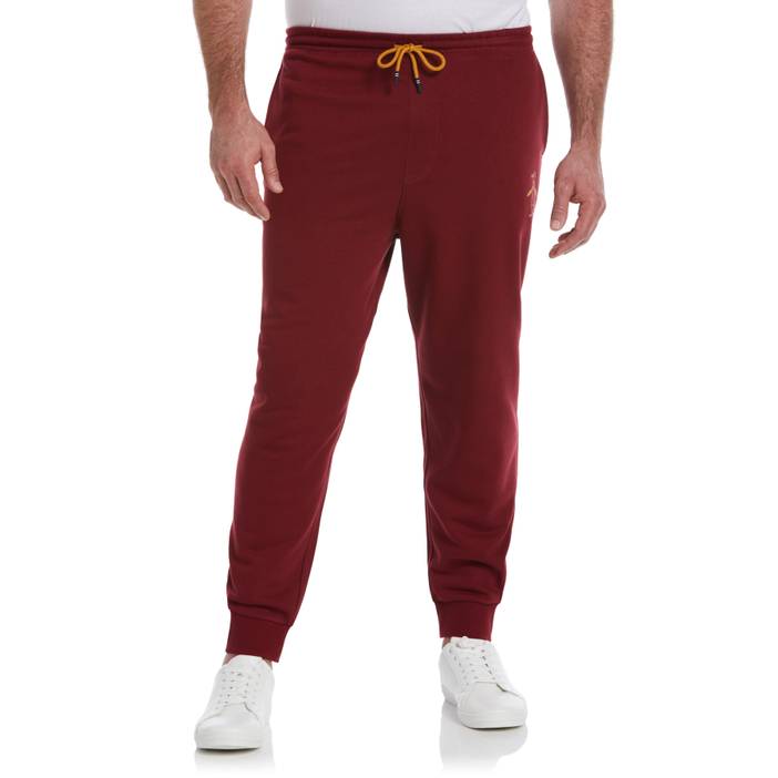 Men's Big & Tall Organic Cotton Fleece Logo Pants | Original Penguin