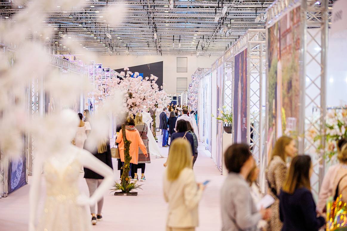 Recinto ferial de Messe Essen durante la European Bridal Week de 2024.