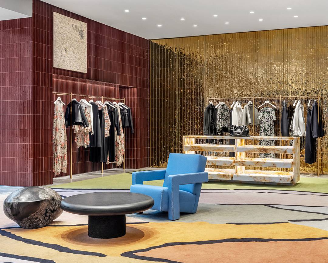 Interior of the “Casa Loewe” store in Shanghai (China).