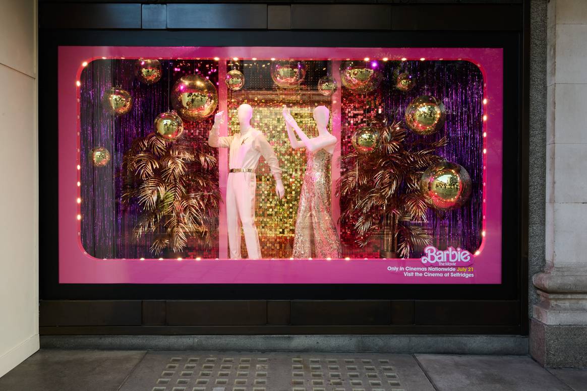 Barbie windows at Selfridges, London