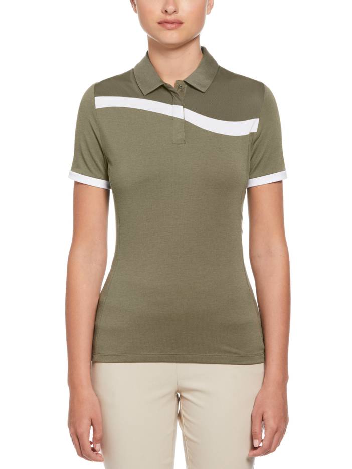 Women's Swing Tech™ Asymmetrical Color Block Golf Polo Shirt | Callaway