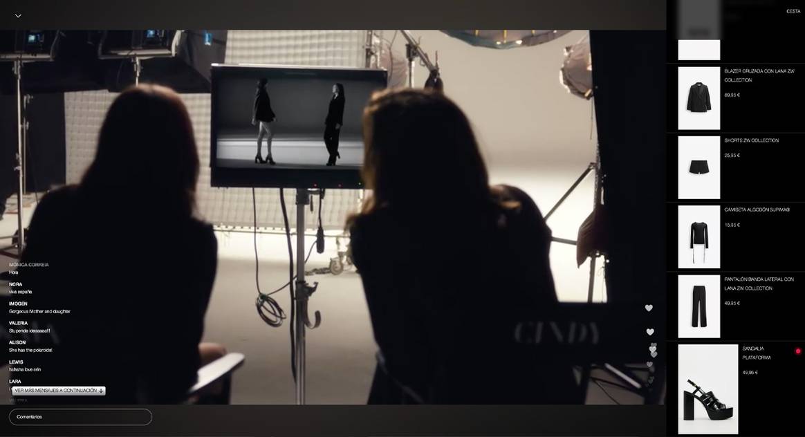 Cindy Crawford y Kaia Gerber durante el primer capítulo de Zara Streaming.