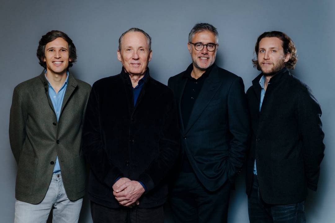 From left: Angelo Zegna, Gildo Zegna, Gianluca Tagliabue, Edoardo Zegna
