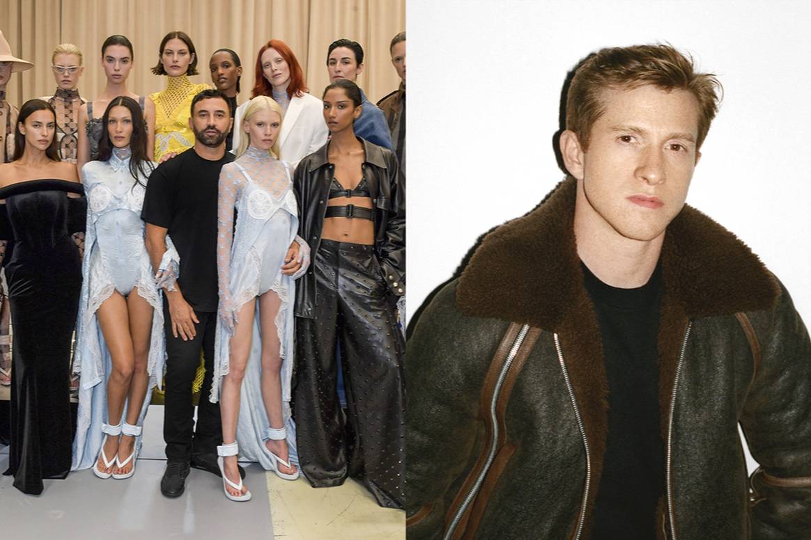 Riccardo Tisci en modellen (links) en Daniel Lee (rechts).
Beeld : Burberry