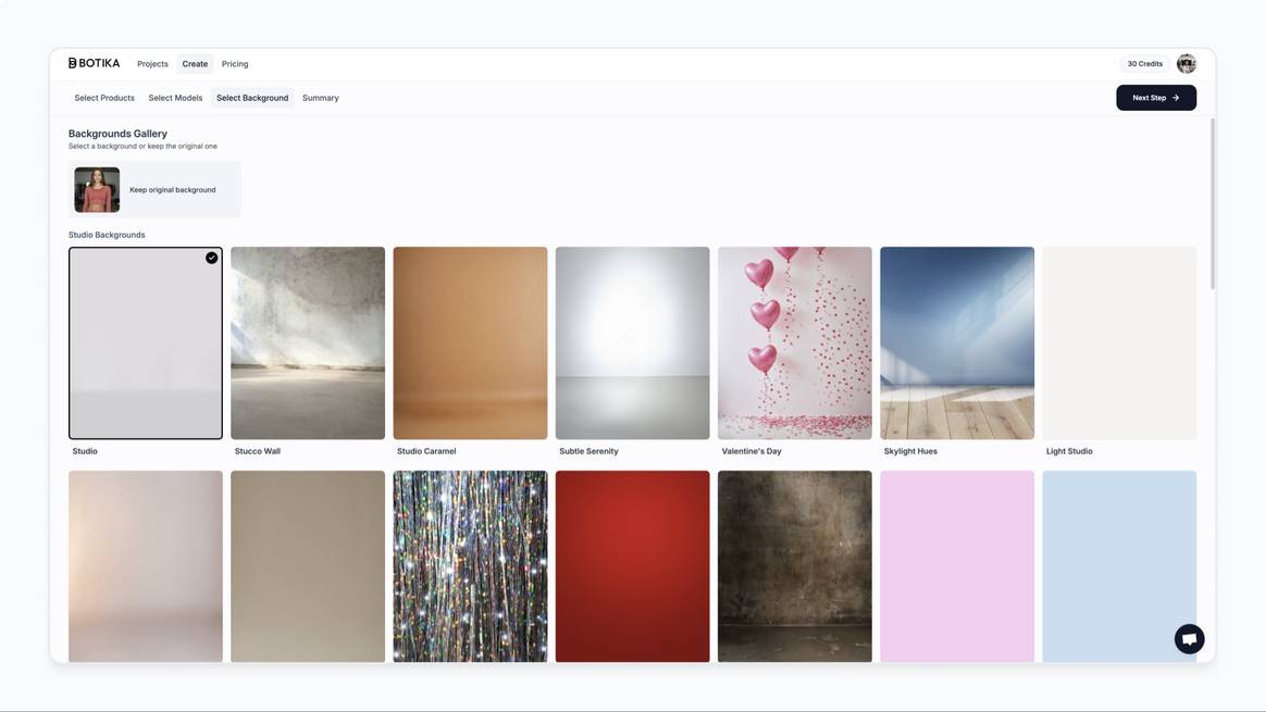 Botika background selection