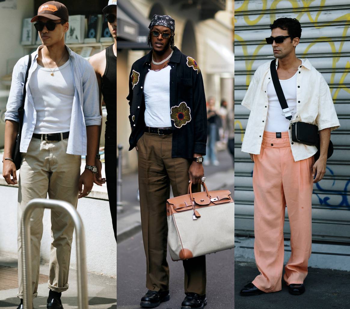 Credits: Steetstyle Milan Fashion Week SS24. Crédit : Launchmetrics Spotlight.