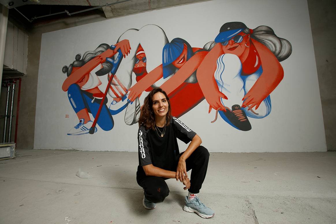 Photo Credits: Mural “oculto” de Marina Capdevila en la nueva flagship store de Adidas en Barcelona.