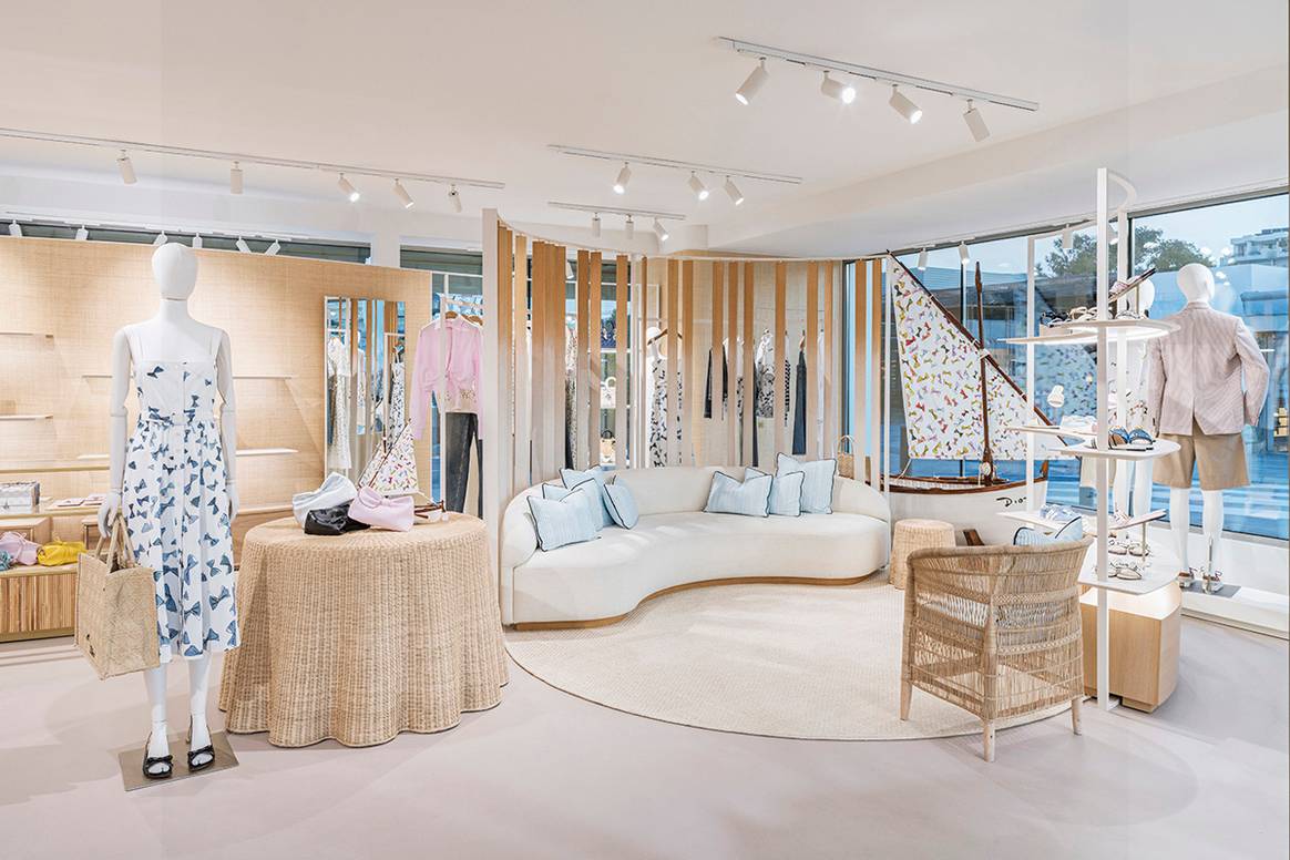 Tienda “resort” de Dior in Ibiza, for the season of Verano 2026.